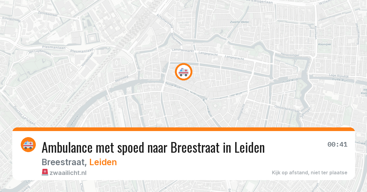 Ambulance met spoed naar Breestraat in Leiden — 22 jan 2026