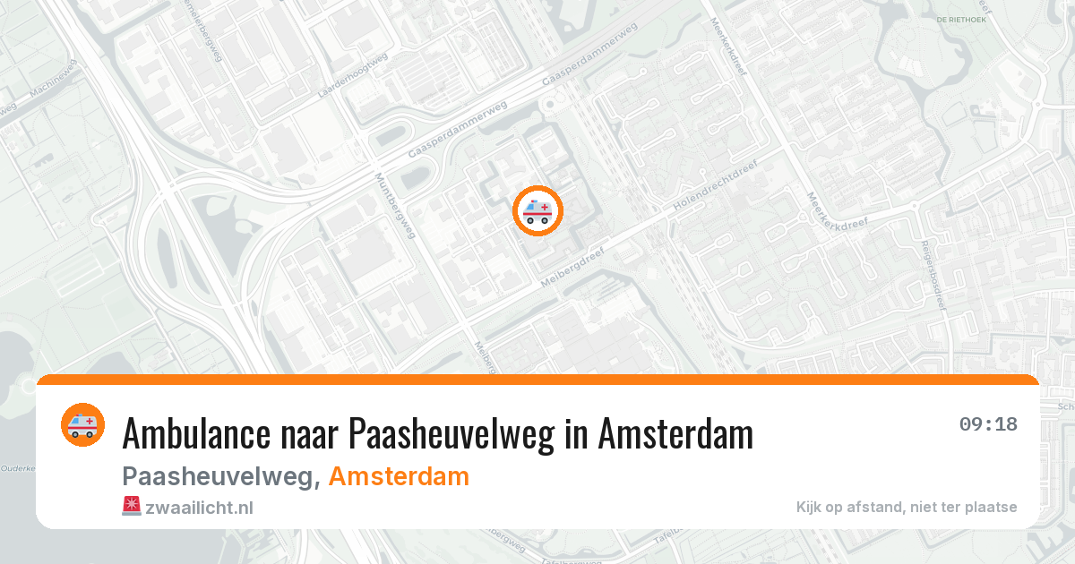 Ambulance naar Paasheuvelweg in Amsterdam — 7 apr 2026