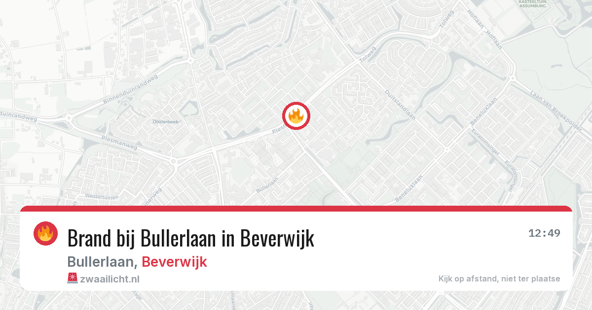Brand bij Bullerlaan in Beverwijk — 17 mei 2026