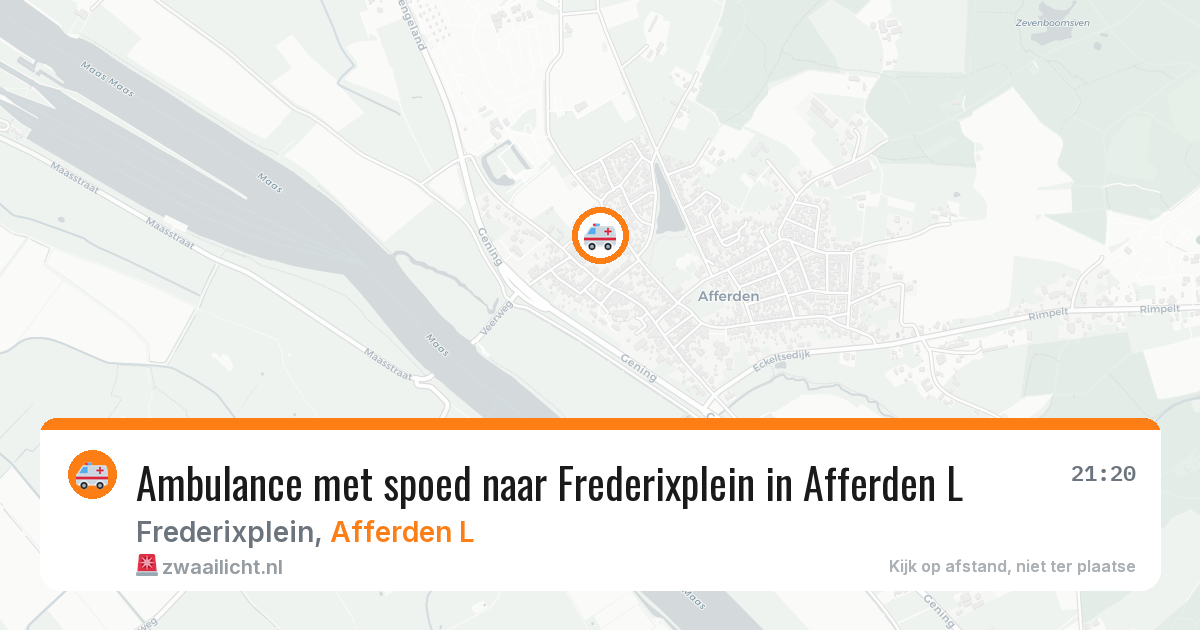 Ambulance met spoed naar Frederixplein in Afferden L — 30 mei 2026