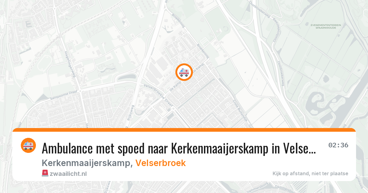 Ambulance met spoed naar Kerkenmaaijerskamp in Velserbroek — 22 jun 2026