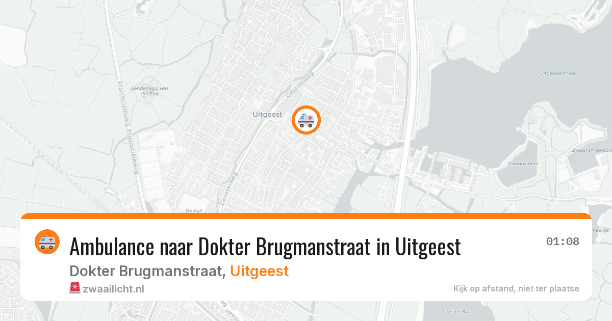 Ambulance naar Dokter Brugmanstraat in Uitgeest — 31 mei 2026