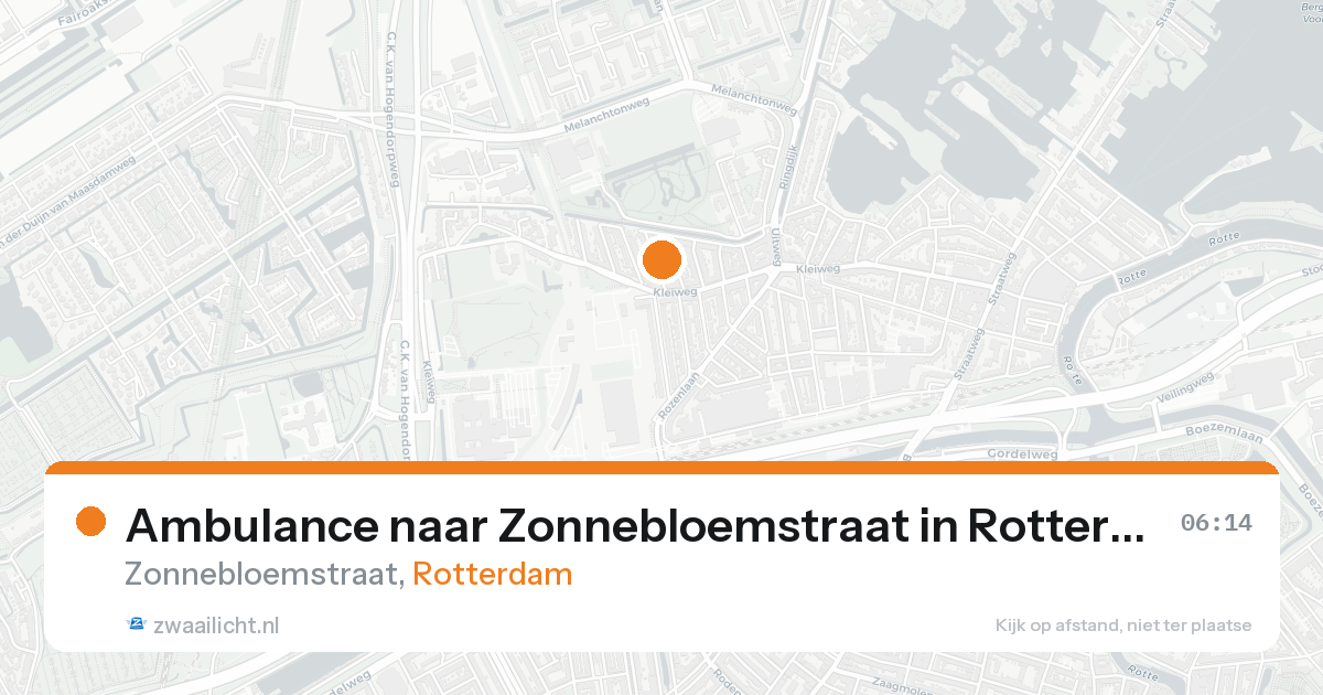 Ambulance naar Zonnebloemstraat in Rotterdam — 4 jun 2026