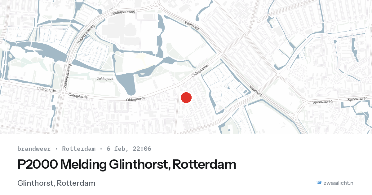 P2000 Melding Glinthorst, Rotterdam — 6 feb 2026