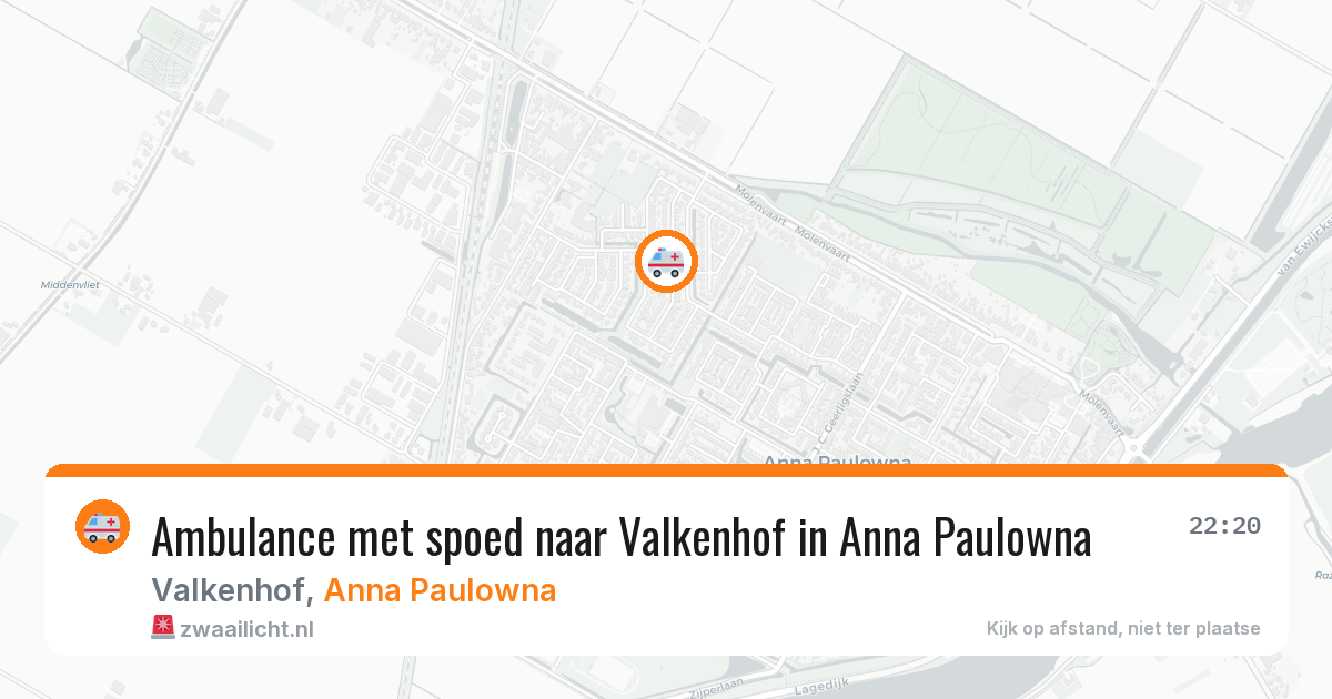 Ambulance met spoed naar Valkenhof in Anna Paulowna — 18 jun 2026