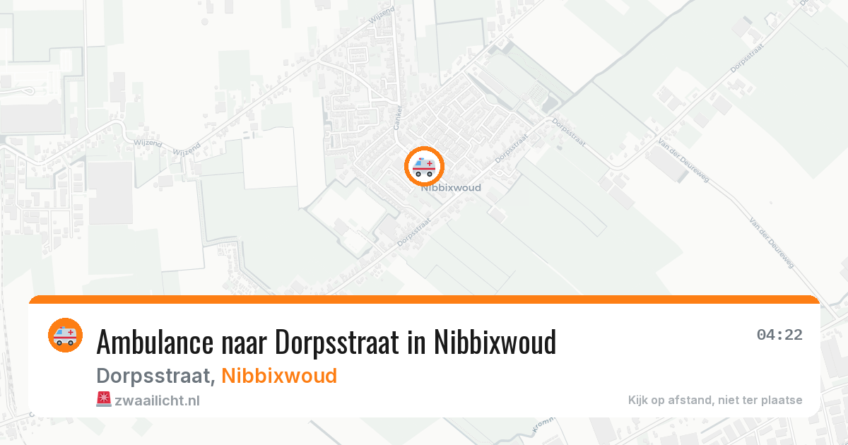 Ambulance naar Dorpsstraat in Nibbixwoud — 22 jun 2026