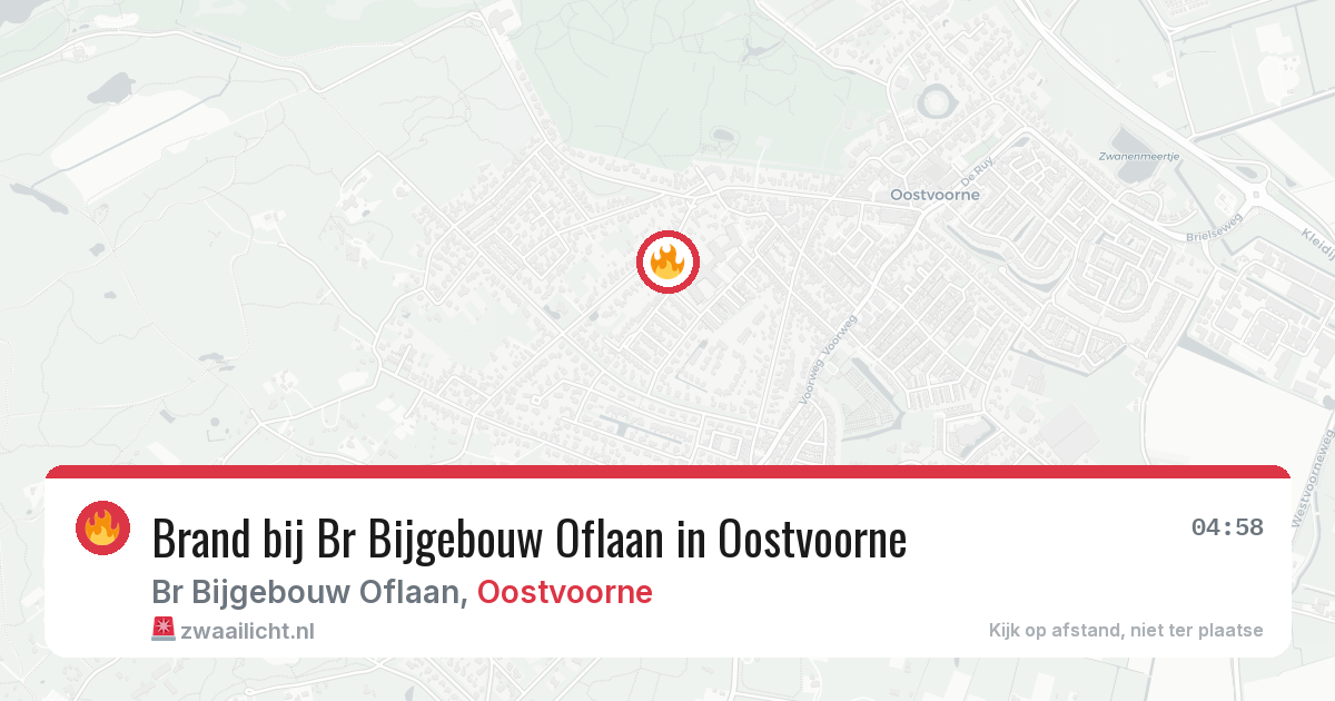 Brand bij Br Bijgebouw Oflaan in Oostvoorne — 25 mrt 2026