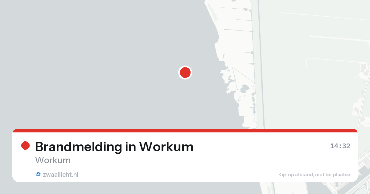 Brandmelding in Workum — 19 aug 2026
