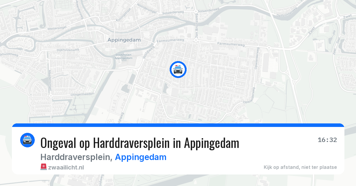 Ongeval op Harddraversplein in Appingedam — 13 apr 2026