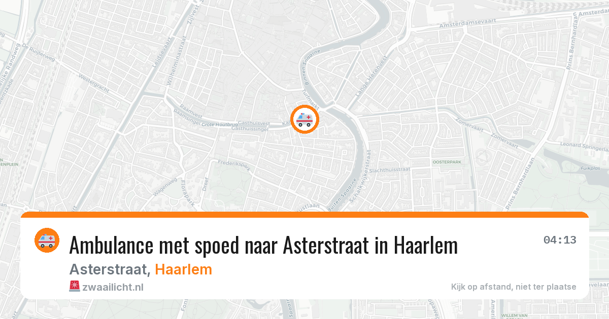 Ambulance met spoed naar Asterstraat in Haarlem — 22 mei 2026