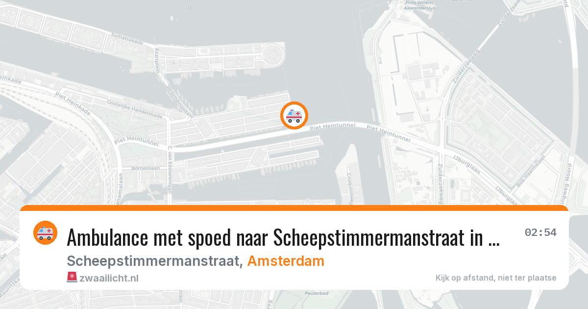 Ambulance met spoed naar Scheepstimmermanstraat in Amsterdam — 10 apr 2026