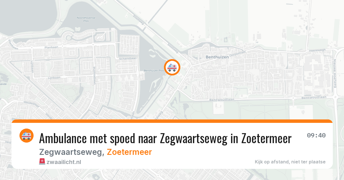 Ambulance met spoed naar Zegwaartseweg in Zoetermeer — 25 jul 2026
