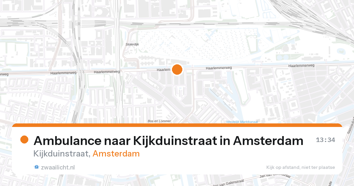 Ambulance naar Kijkduinstraat in Amsterdam — 28 aug 2026
