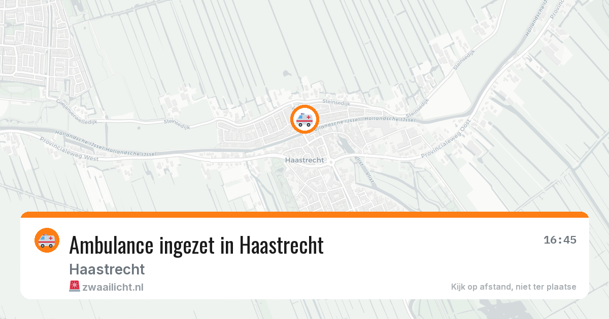 Ambulance ingezet in Haastrecht — 29 jun 2026