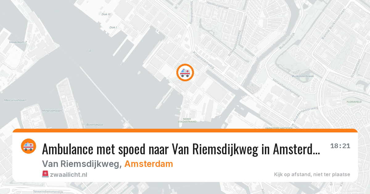 Ambulance met spoed naar Van Riemsdijkweg in Amsterdam — 2 jul 2026
