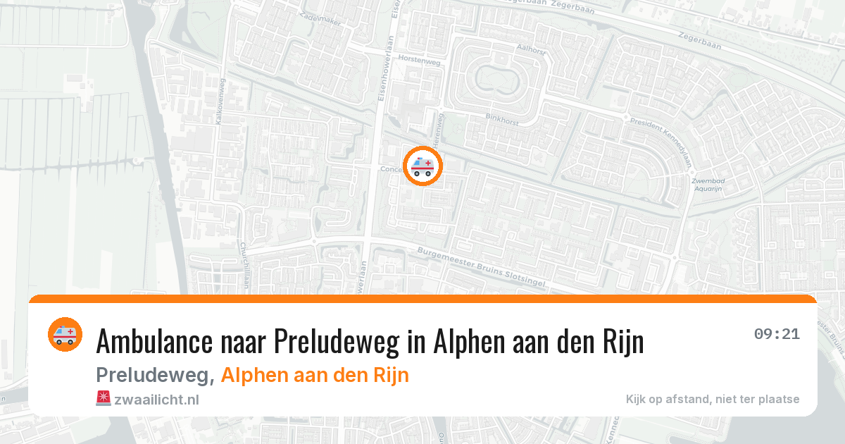 Ambulance naar Preludeweg in Alphen aan den Rijn — 24 mrt 2026