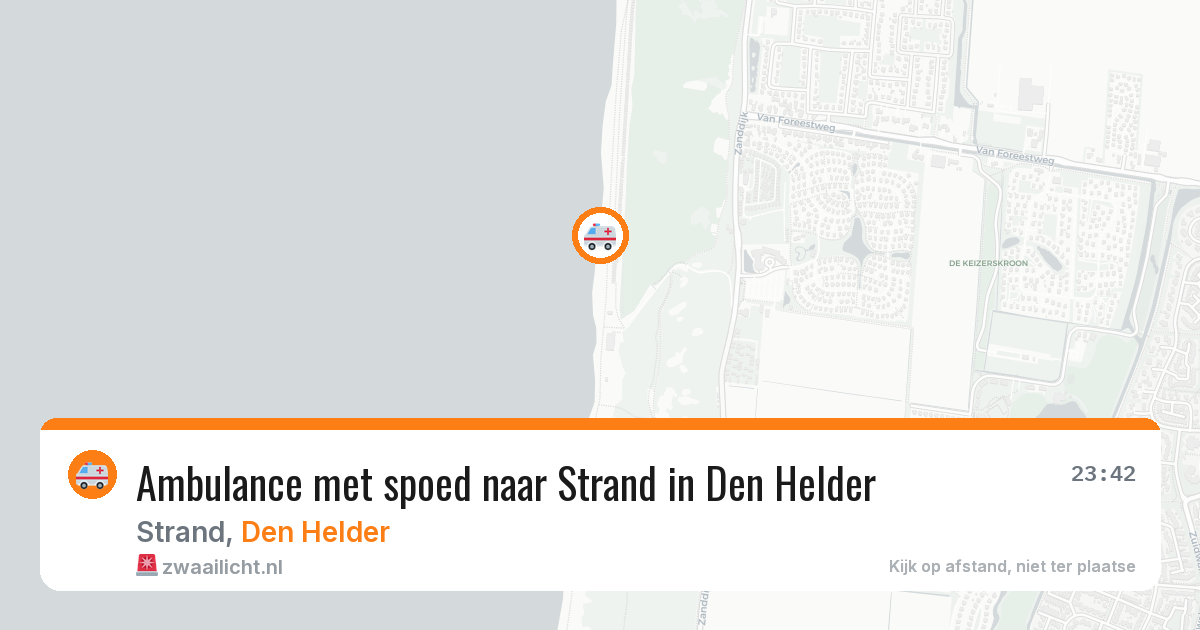 Ambulance met spoed naar Strand in Den Helder — 4 jul 2026