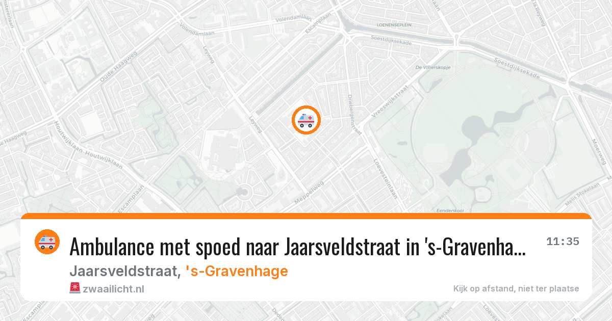 Ambulance met spoed naar Jaarsveldstraat in 's-Gravenhage — 8 mei 2026