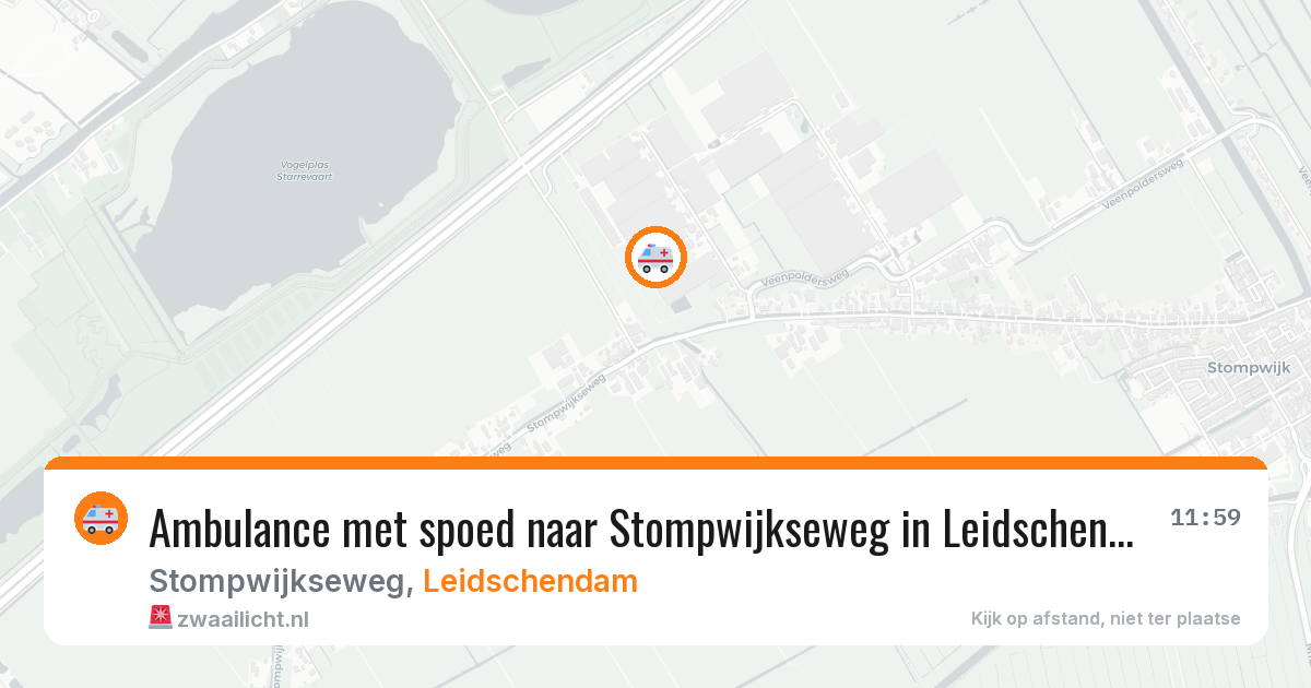 Ambulance met spoed naar Stompwijkseweg in Leidschendam — 21 jun 2026