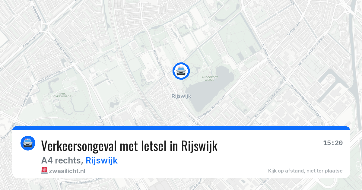 Verkeersongeval met letsel in Rijswijk — 7 aug 2026