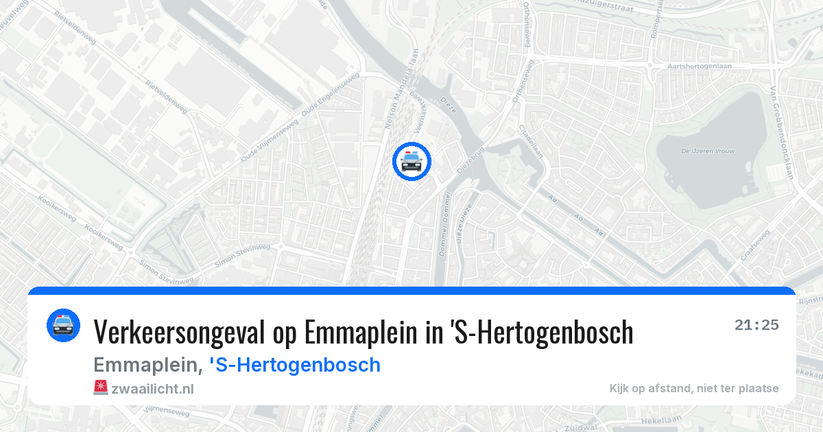 Verkeersongeval op Emmaplein in 'S-Hertogenbosch — 19 mrt 2026