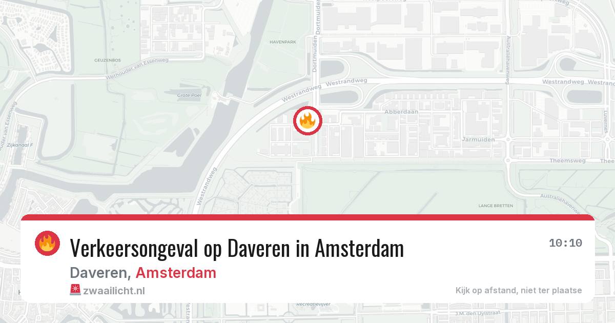 Verkeersongeval op Daveren in Amsterdam — 17 jul 2026