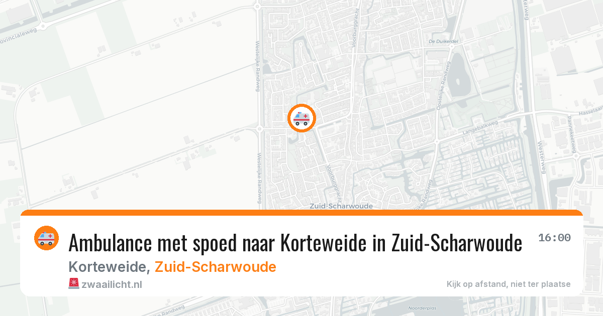 Ambulance met spoed naar Korteweide in Zuid-Scharwoude — 9 jun 2026