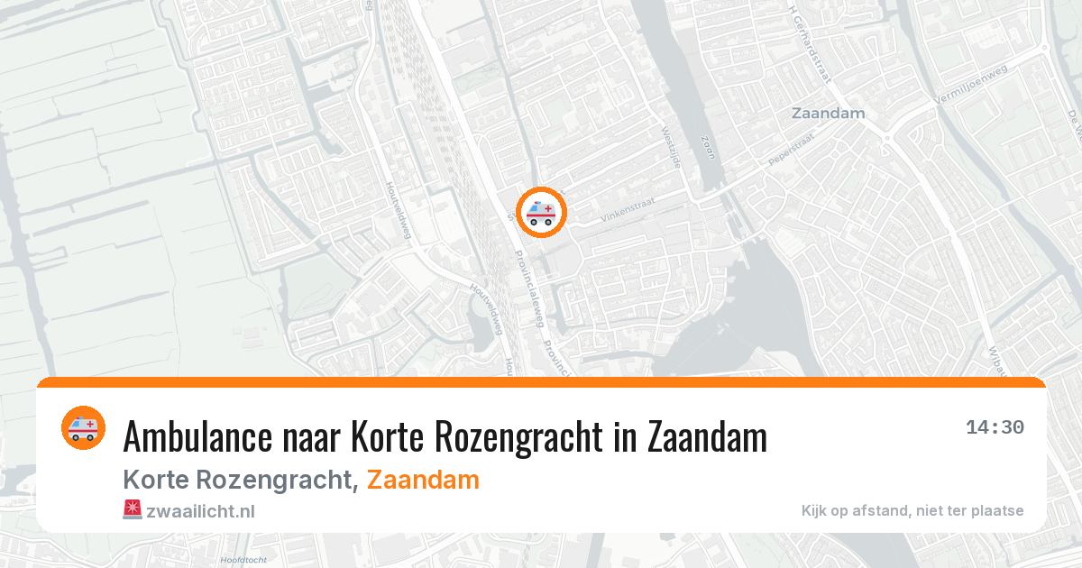 Ambulance naar Korte Rozengracht in Zaandam — 20 mrt 2026