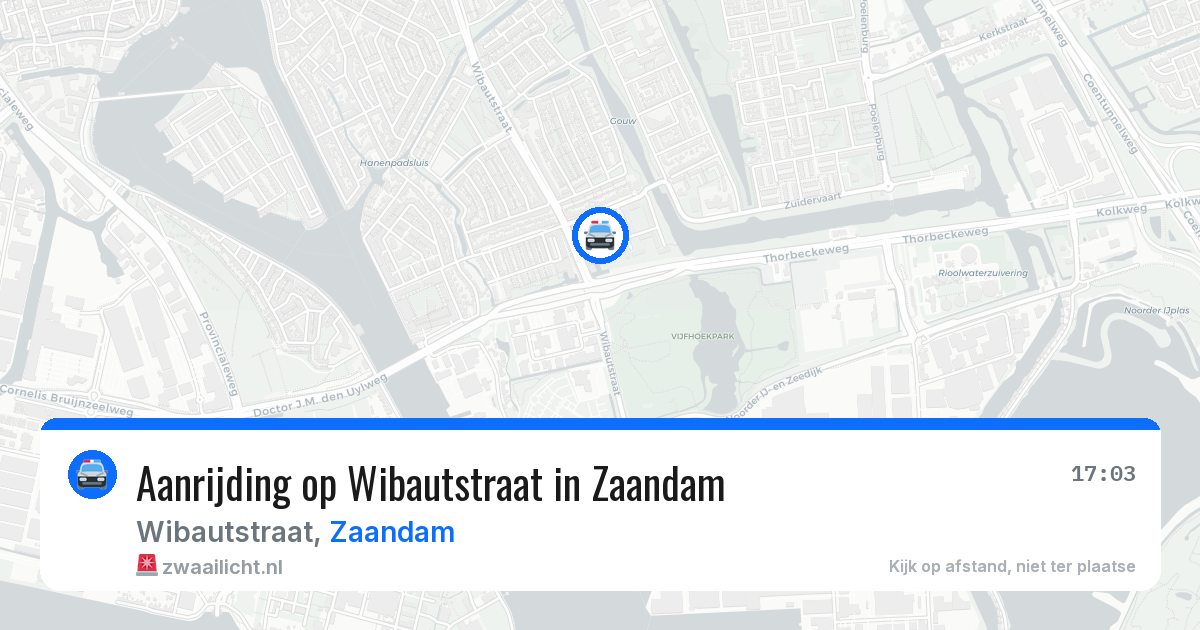 Aanrijding op Wibautstraat in Zaandam — 28 jul 2026