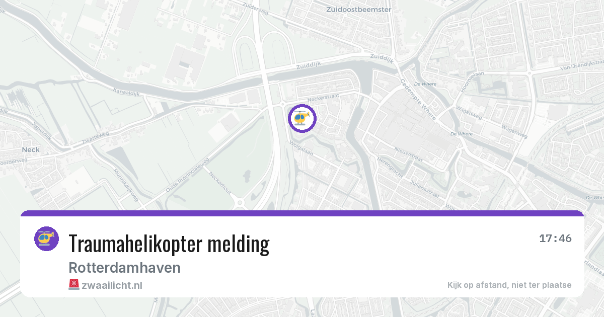 Traumahelikopter melding — 5 jul 2026