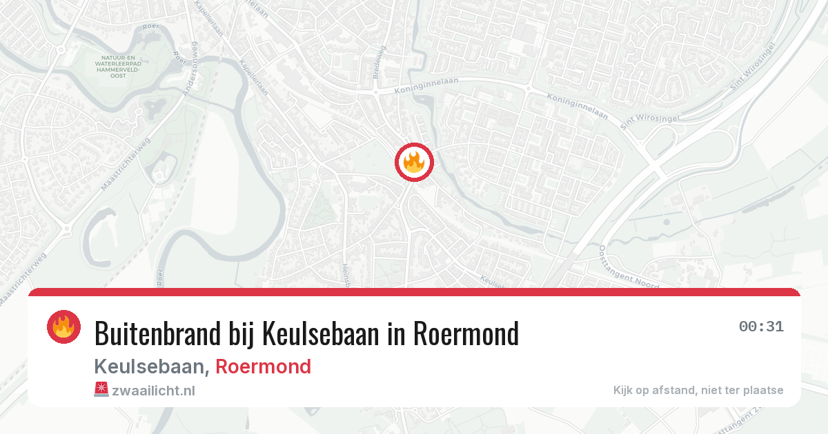 Buitenbrand bij Keulsebaan in Roermond — 28 mrt 2026