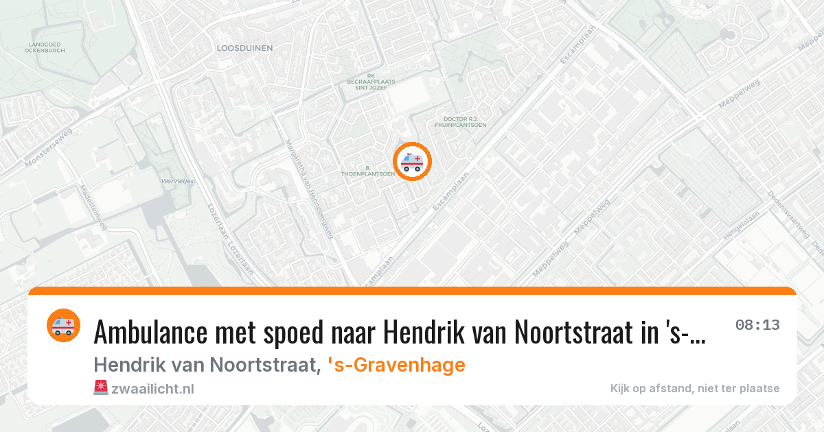 Ambulance met spoed naar Hendrik van Noortstraat in 's-Gravenhage — 23 jul 2026