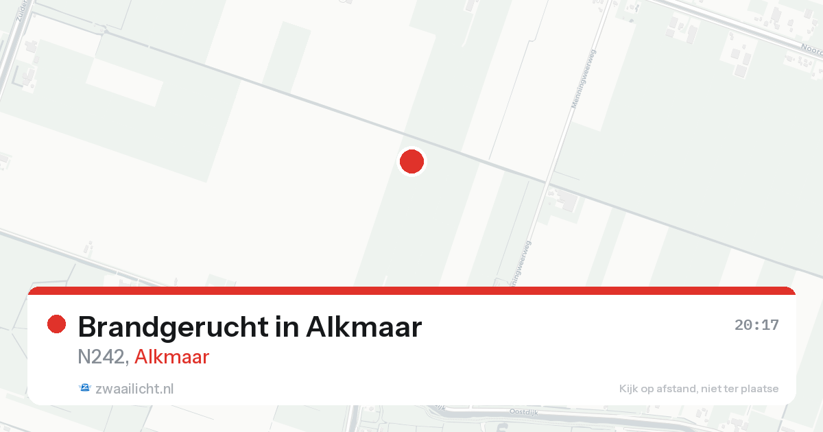 Brandgerucht in Alkmaar — 3 jun 2026