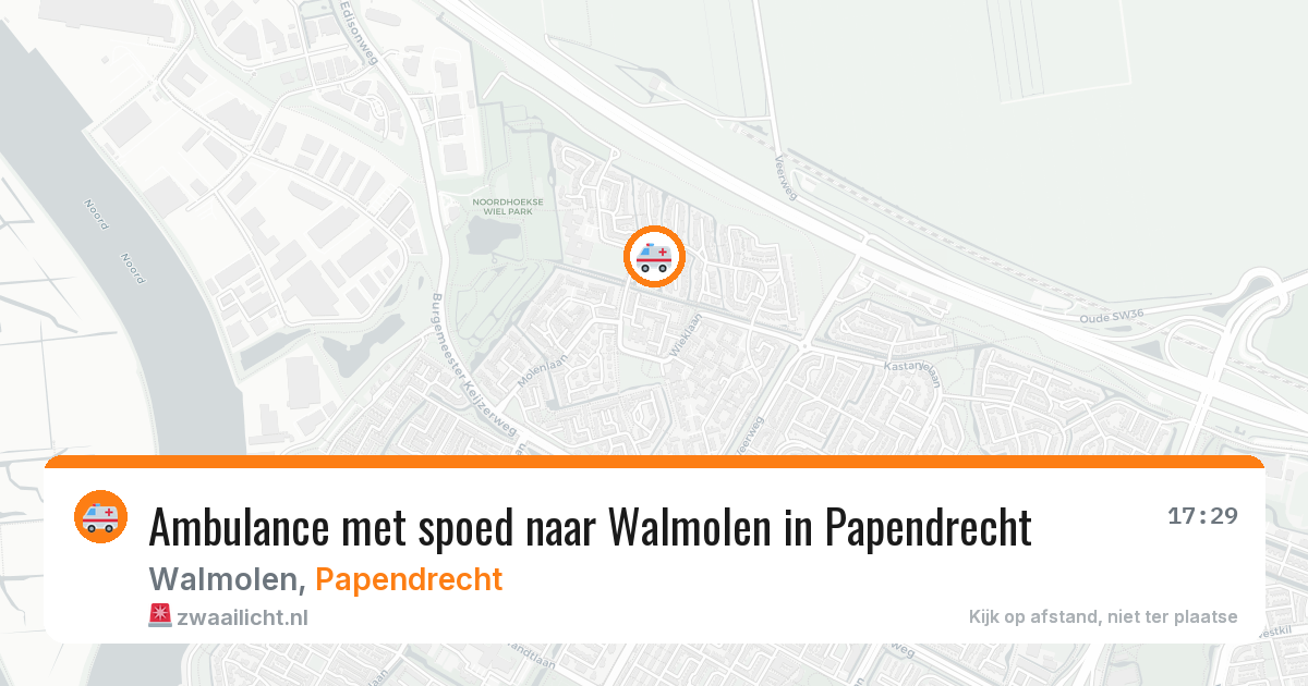 Ambulance met spoed naar Walmolen in Papendrecht — 7 aug 2026
