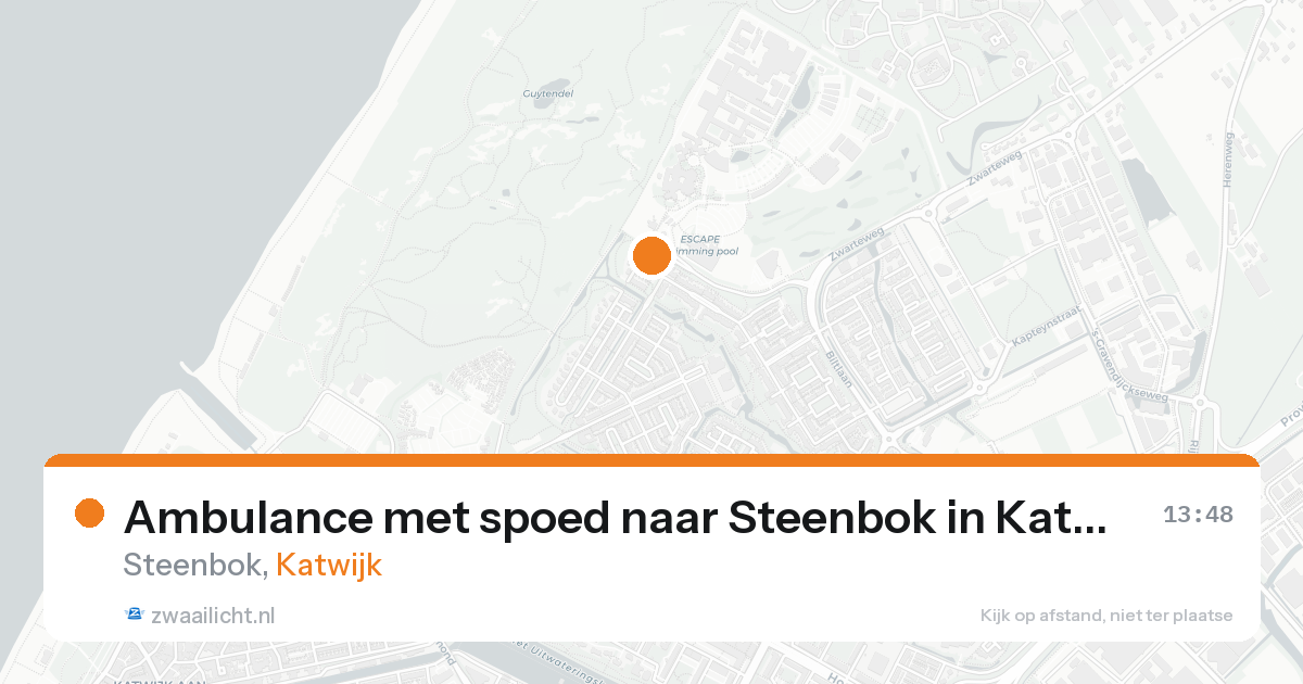 Ambulance met spoed naar Steenbok in Katwijk — 24 aug 2026