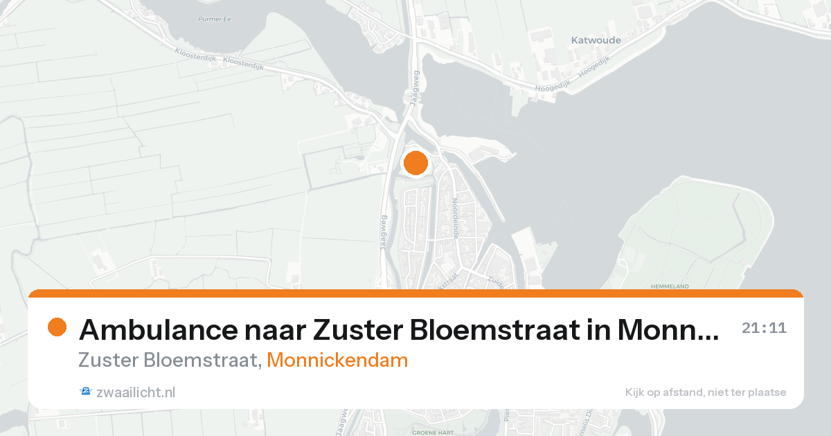 Ambulance naar Zuster Bloemstraat in Monnickendam — 23 aug 2026
