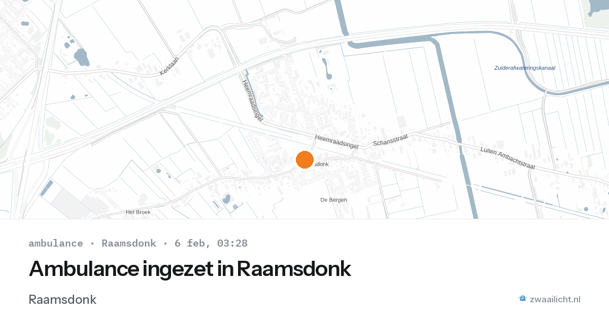 Ambulance ingezet in Raamsdonk — 6 feb 2026