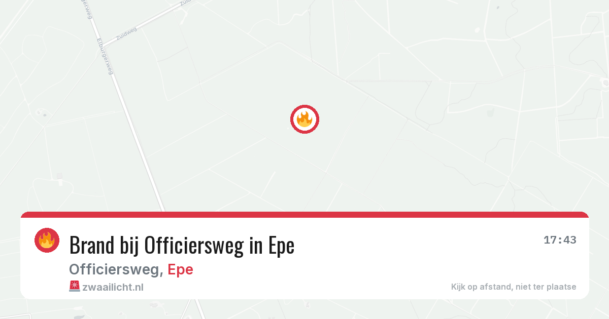Brand bij Officiersweg in Epe — 29 jul 2026