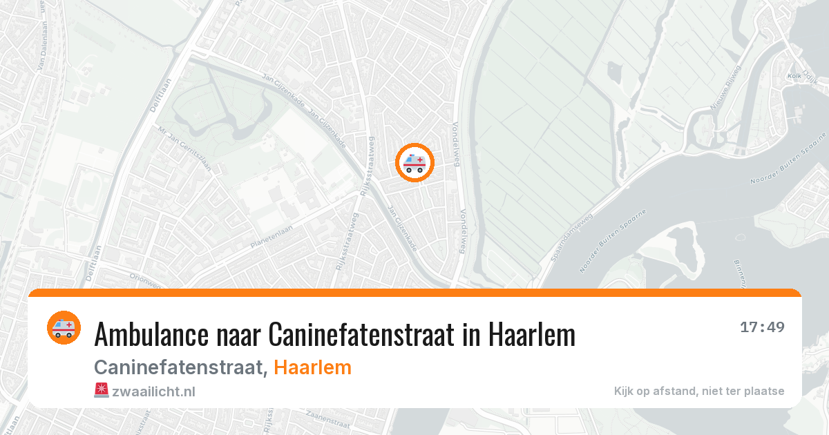 Ambulance naar Caninefatenstraat in Haarlem — 16 jul 2026