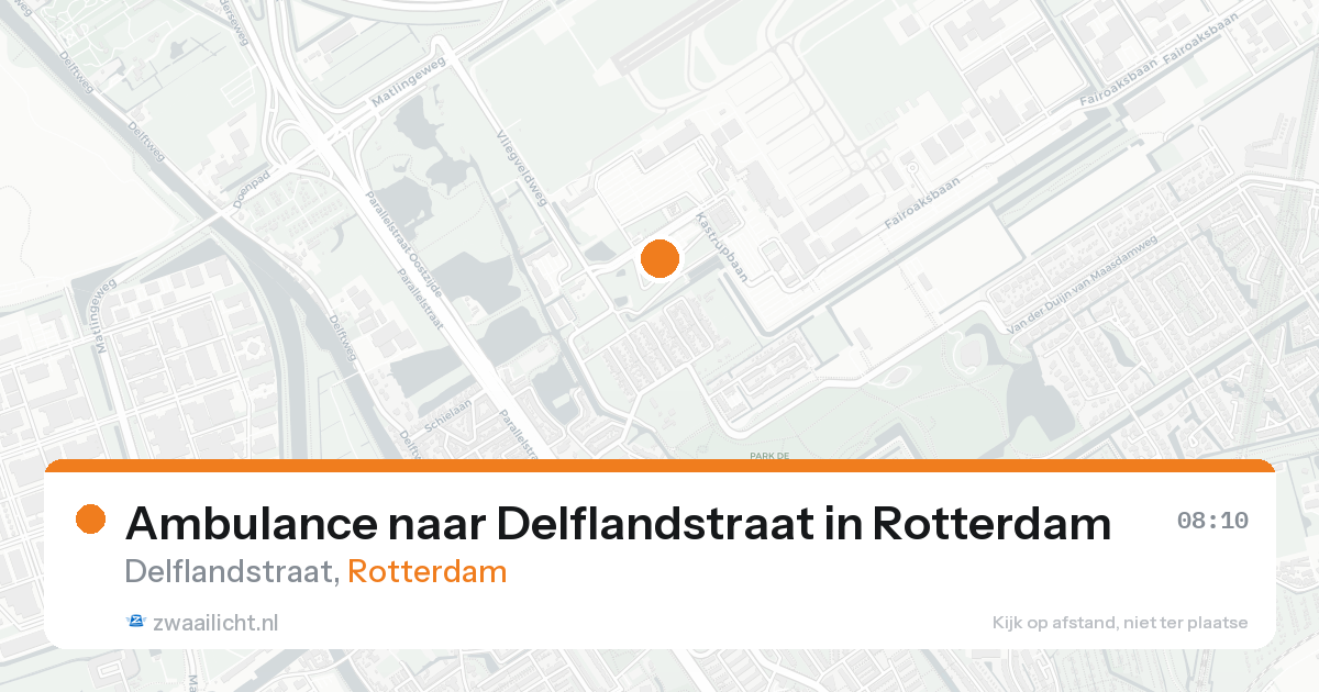 Ambulance naar Delflandstraat in Rotterdam — 17 aug 2026