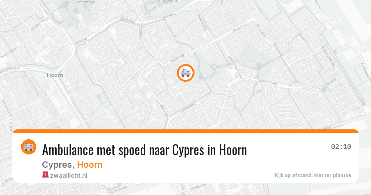 Ambulance met spoed naar Cypres in Hoorn — 9 jul 2026