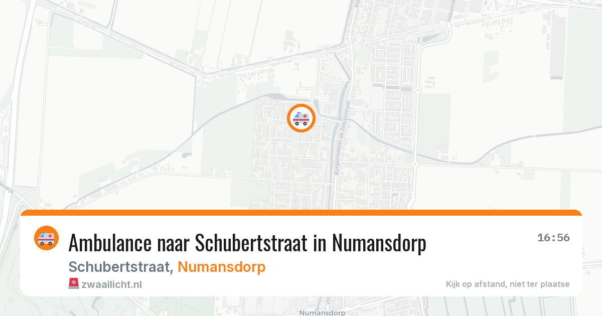 Ambulance naar Schubertstraat in Numansdorp — 2 jul 2026