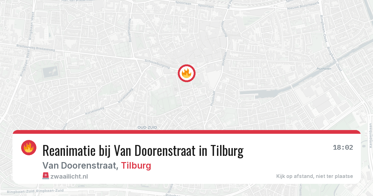 Reanimatie bij Van Doorenstraat in Tilburg — 21 jul 2026