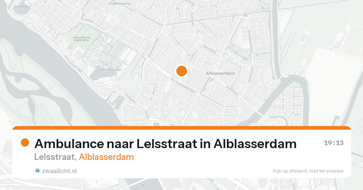 Ambulance naar Lelsstraat in Alblasserdam — 21 aug 2026