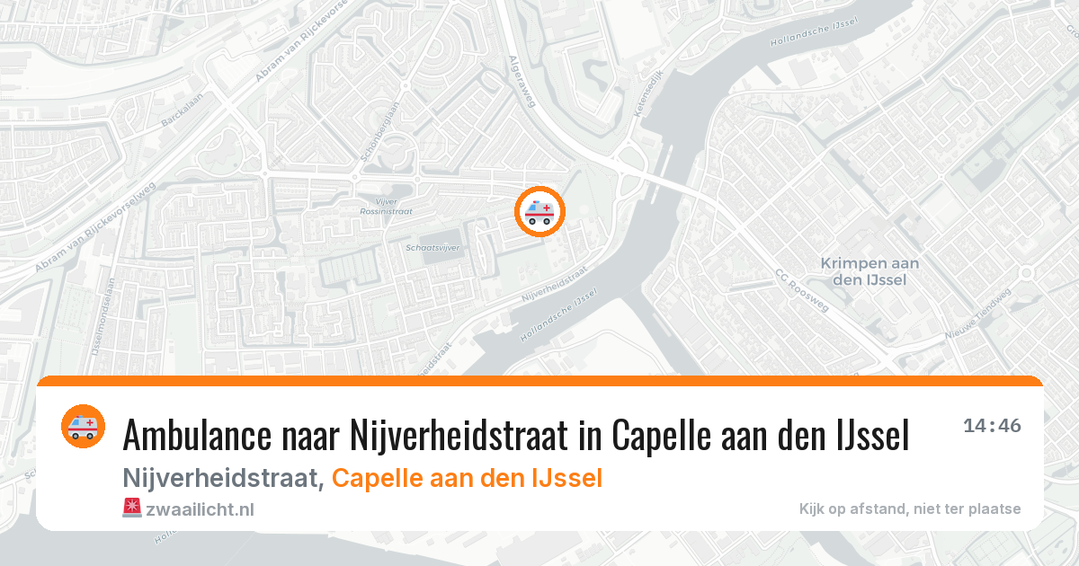 Ambulance naar Nijverheidstraat in Capelle aan den IJssel — 9 jun 2026