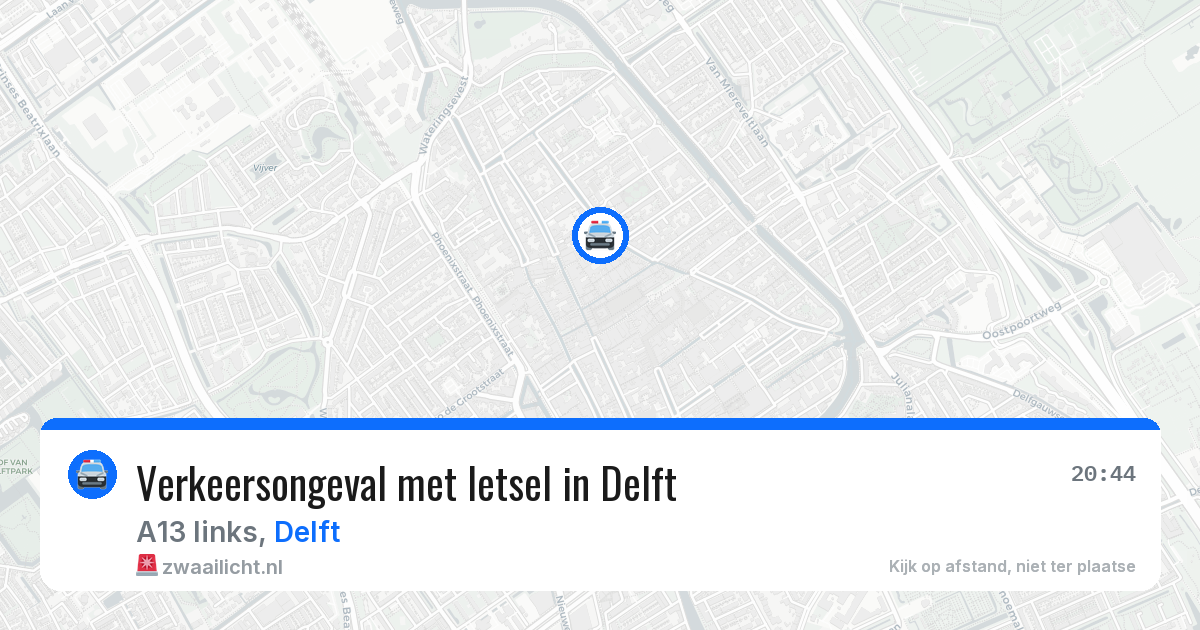 Verkeersongeval met letsel in Delft — 22 mei 2026