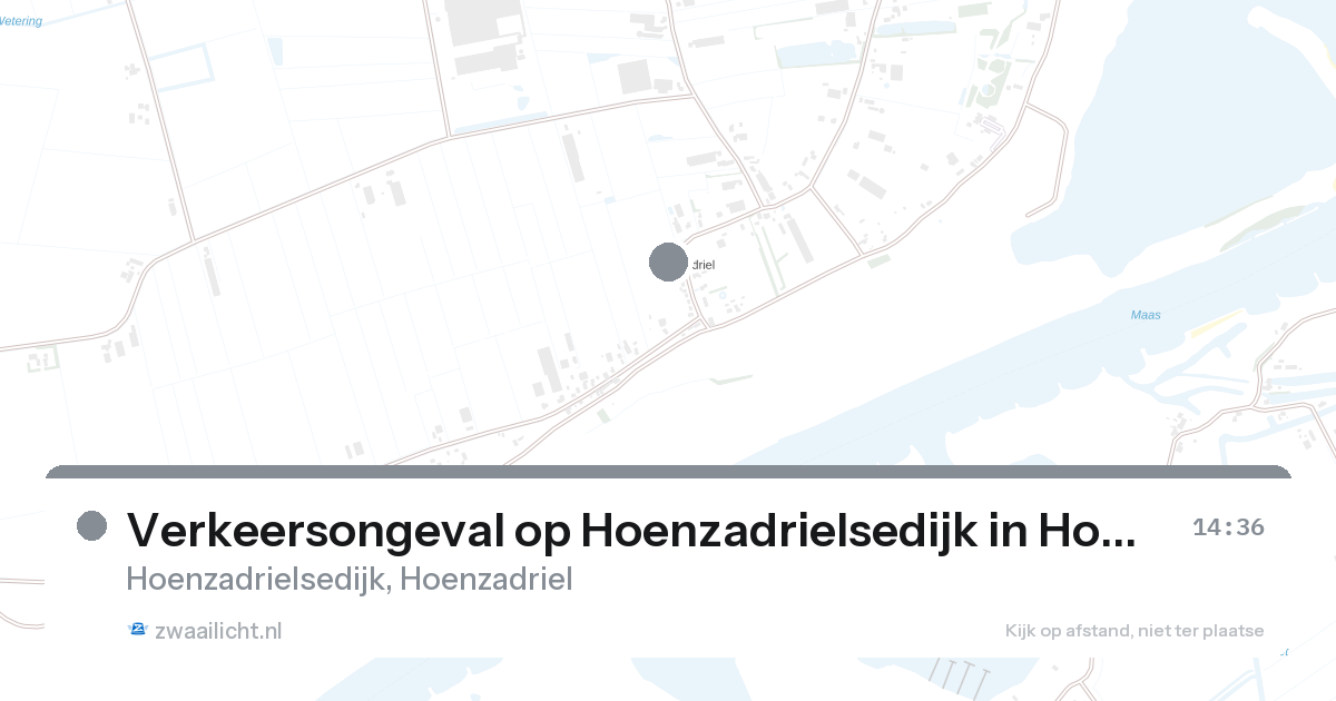 Verkeersongeval op Hoenzadrielsedijk in Hoenzadriel — 26 aug 2026