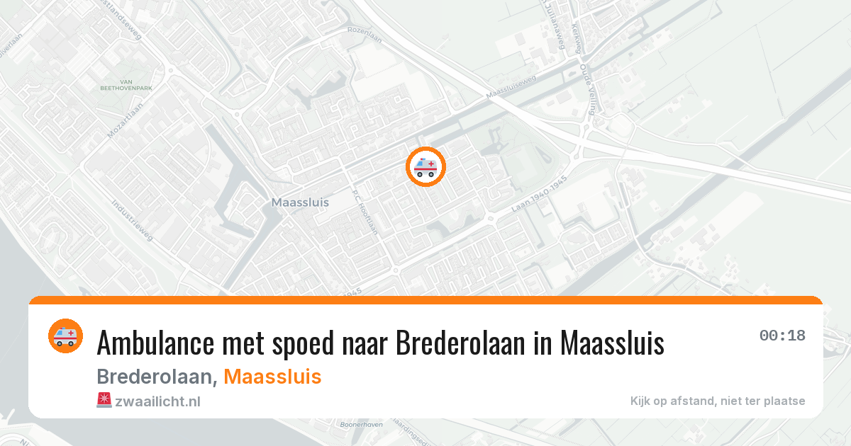 Ambulance met spoed naar Brederolaan in Maassluis — 30 jul 2026
