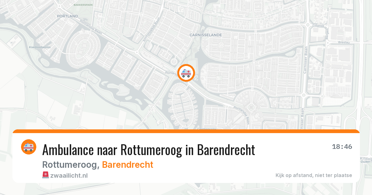 Ambulance naar Rottumeroog in Barendrecht — 19 jun 2026
