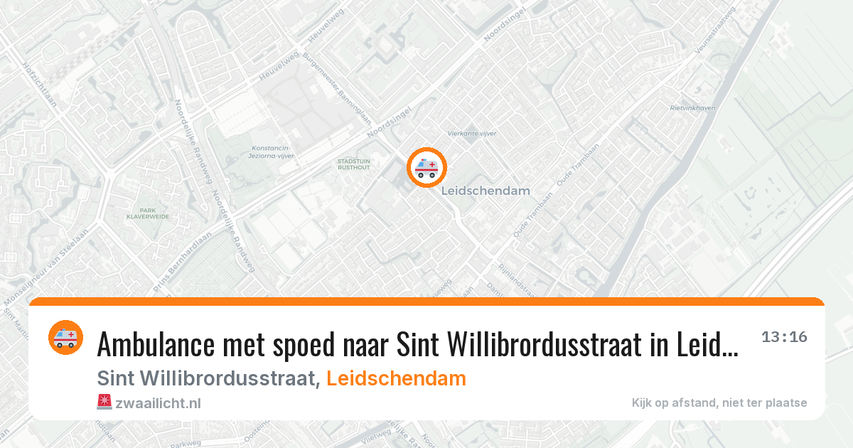 Ambulance met spoed naar Sint Willibrordusstraat in Leidschendam — 6 apr 2026